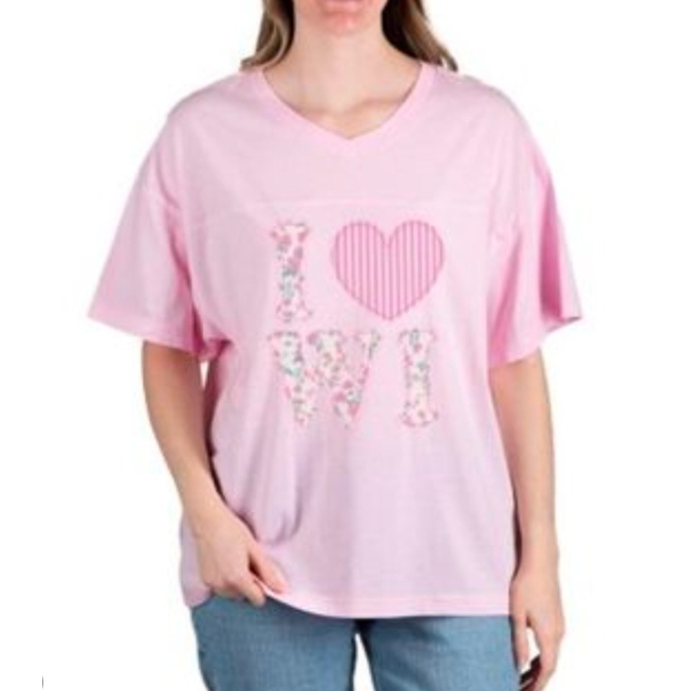 Women's State of mine I heart WI shirt size M